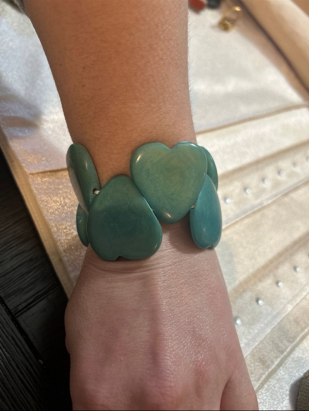 Turquoise Heart Stretch Bracelet - Women Jewelry